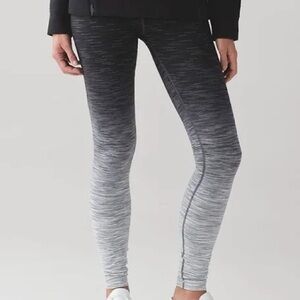 lululemon Gray Ombré Wunder Under Leggings
